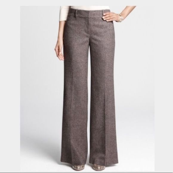 Club Monaco Brown Wide-Leg Pants - Picture 1 of 8